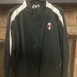 Under Armour Black and White Windbreaker XL Great Shape! No flaws seen